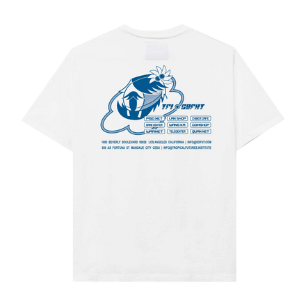 Goodfight x Tropical Futures Cyber Cafe Hut Tee White