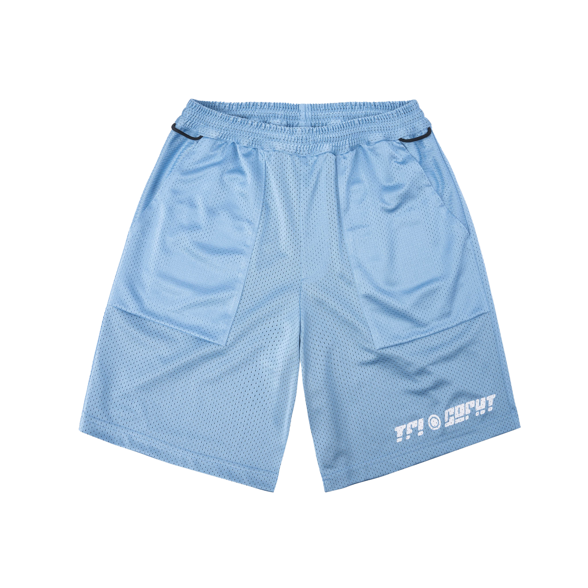 Goodfight x Tropical Futures Grocery Getter Cyber Cafe Shorts in Light Blue