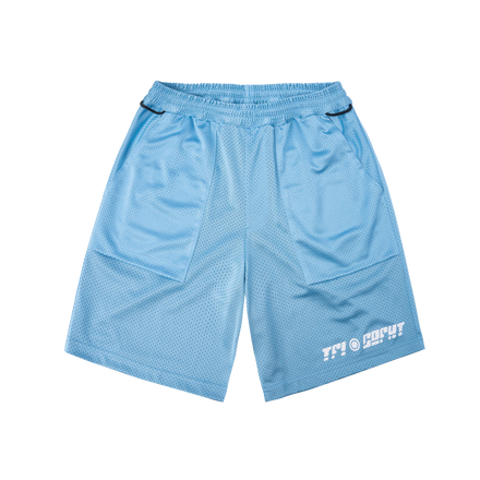 Goodfight x Tropical Futures Grocery Getter Cyber Cafe Shorts in Light Blue